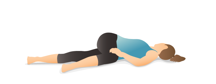 supine spinal twist R